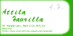 attila havrilla business card